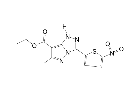 6-METHYL-3-(5-NITRO-2-THIENYL)-1H-PYRAZOLO[5,1-c]-s-TRIAZOLE-7-CARBOXYLIC ACID, ETHYL ESTER