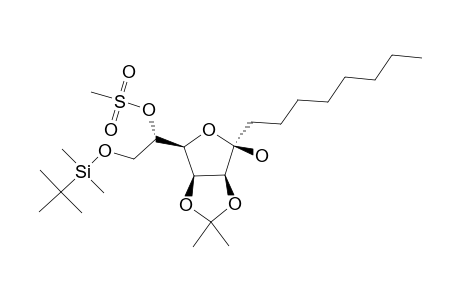 1-ALPHA-OCTYL-2,3-O-ISOPROPYLIDENE-5-O-METHANESULFONYL-6-O-TERT.-BUTYLDIMETHYLSILYL-L-GULOSE