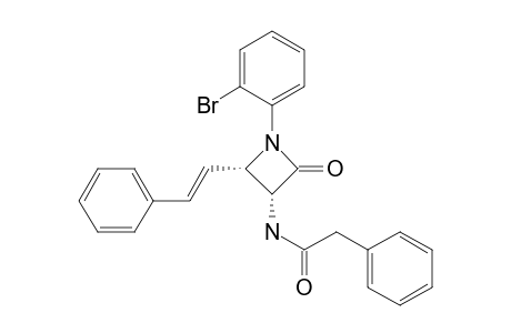 Benzeneacetamide, N-[1-(2-bromophenyl)-2-oxo-4-(2-phenylethenyl)-3-azetidinyl]-, [3.alpha.,4.alpha.(E)]-