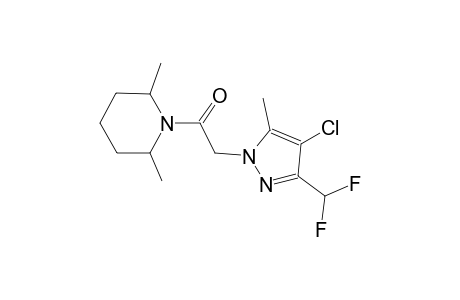 1-{[4-chloro-3-(difluoromethyl)-5-methyl-1H-pyrazol-1-yl]acetyl}-2,6-dimethylpiperidine