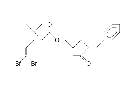 cis-2-(2,2-Dibromo-vinyl)-3,3-dimethyl-cyclopropanoic acid, (3-benzyl-4-oxo-cyclopentyl)-methyl ester