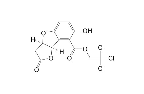 Furo[3,2-b]benzofuran-8-carboxylic acid, 2,3,3a,8b-tetrahydro-7-hydroxy-2-oxo-, 2,2,2-trichloroethyl ester, cis-