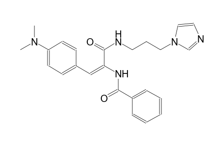 N-[(E)-2-[4-(dimethylamino)phenyl]-1-({[3-(1H-imidazol-1-yl)propyl]amino}carbonyl)ethenyl]benzamide