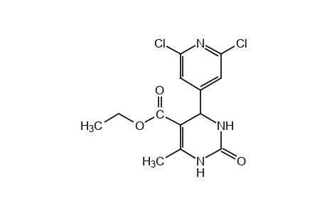 4-(2,6-dichloro-4-pyridyl)-6-methyl-2-oxo-1,2,3,4-tetrahydro-5-pyrimidinecarboxylic acid, ethyl ester