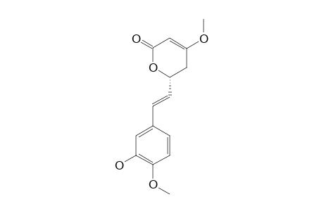 3'-HYDROXY-4'-METHOXY-KAWAIN;6-(3'-HYDROXY-4'-METHOXYSTYRYL)-4-METHOXY-5,6-DIHYDROPYRAN-2-ONE