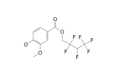 Vanillic acid, 2,2,3,4,4,4-hexafluorobutyl ester