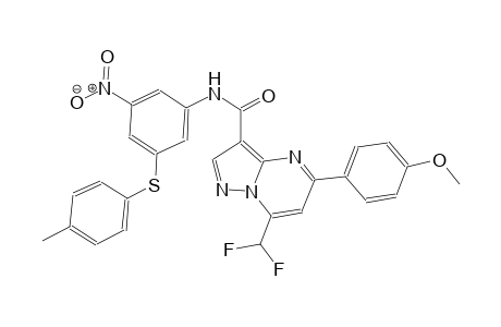 7-(difluoromethyl)-5-(4-methoxyphenyl)-N-{3-[(4-methylphenyl)sulfanyl]-5-nitrophenyl}pyrazolo[1,5-a]pyrimidine-3-carboxamide