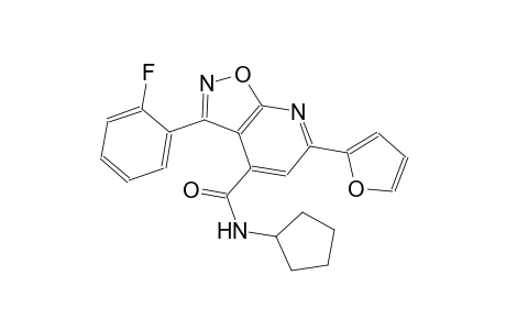 isoxazolo[5,4-b]pyridine-4-carboxamide, N-cyclopentyl-3-(2-fluorophenyl)-6-(2-furanyl)-