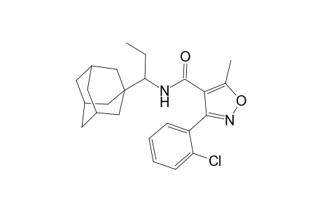 N-[1-(1-adamantyl)propyl]-3-(2-chlorophenyl)-5-methyl-1,2-oxazole-4-carboxamide