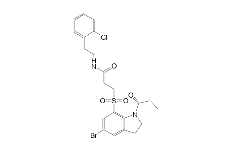 propanamide, 3-[[5-bromo-2,3-dihydro-1-(1-oxopropyl)-1H-indol-7-yl]sulfonyl]-N-[2-(2-chlorophenyl)ethyl]-