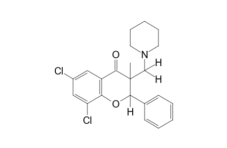 6,8-dichloro-3-methyl-3-(piperidinomethyl)flavanone