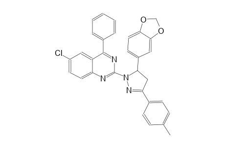 2-[5-(1,3-benzodioxol-5-yl)-3-(4-methylphenyl)-4,5-dihydro-1H-pyrazol-1-yl]-6-chloro-4-phenylquinazoline