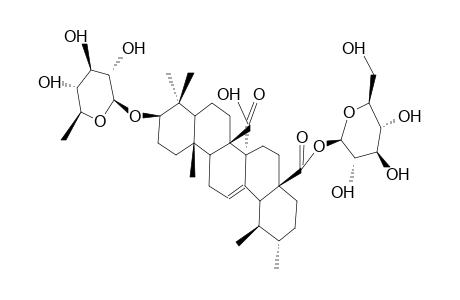 3-BETA-O-BETA-D-QUINOVOPYRANOSYL-QUINOVIC-ACID-(28->1)-BETA-D-GLUCOPYRANOSYLESTER