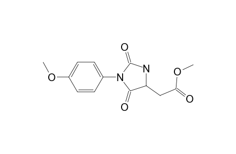 Methyl 2-(1-(4-methoxyphenyl)-2,5-dioxoimidazolidin-4-yl)acetate