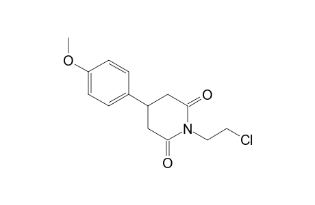 N-(2-chloroethyl)-3-(p-methoxyphenyl)glutarimide