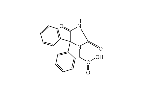 2,4-dioxo-5,5-diphenyl-1-imidazolidineacetic acid