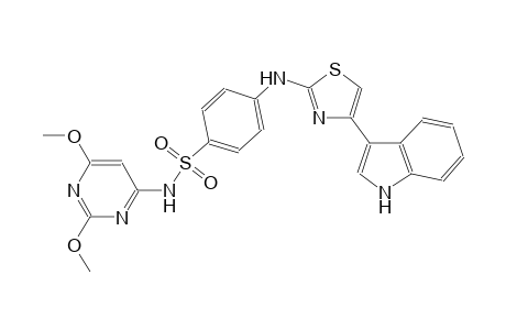 N-(2,6-dimethoxy-4-pyrimidinyl)-4-{[4-(1H-indol-3-yl)-1,3-thiazol-2-yl]amino}benzenesulfonamide