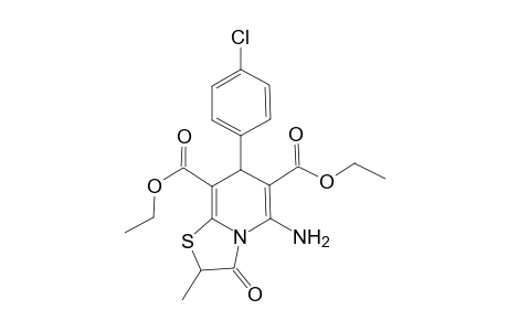 5-Amino-7-(4-chlorophenyl)-2-methyl-3-oxo-7H-thiazolo[3,2-a]pyridine-6,8-dicarboxylic acid diethyl ester