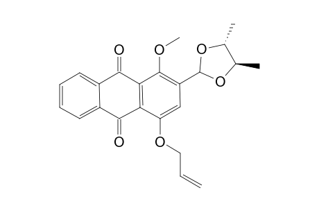 (4'R,5'R)-2-(4',5'-dimethyl-1',3'-dioxolan-2'-yl)-1-methoxy-4-(prop-2''-enyloxy)anthraquinone