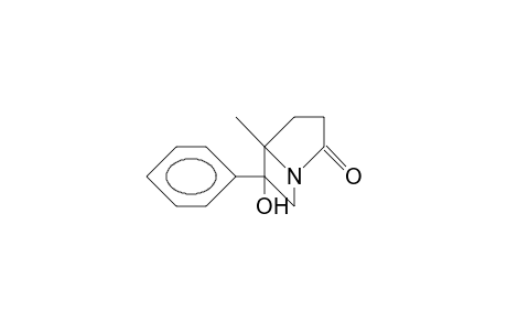 cis-6-Hydroxy-5-methyl-6-phenyl-1-aza-bicyclo(3.2.0)heptan-2-one