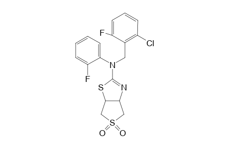 Thieno[3,4-d]thiazol-2-amine, N-[(2-chloro-6-fluorophenyl)methyl]-N-(2-fluorophenyl)-3a,4,6,6a-tetrahydro-, 5,5-dioxide