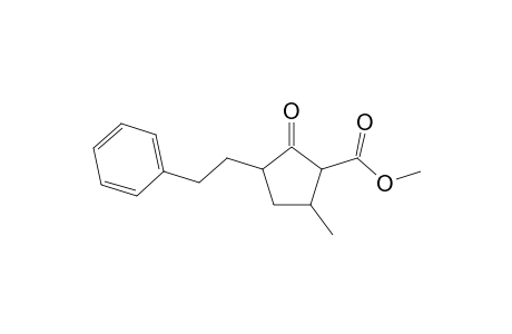 Methyl 5-methyl-2-oxo-3-(2-phenyl-1-ethyl)cyclopentanecarboxylate
