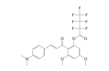 4',6'-Dimethoxy-4-dimethylamino-2'-(heptafluorobutyryl)oxychalcone (isomer 1)