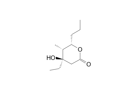 (4R*,5R*,6S*)-4-Ethyl-4-hydroxy-5-methyl-6-n-proprl-1-oxacyclohexan-2-one