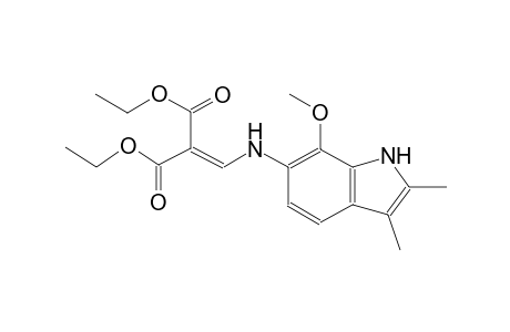 propanedioic acid, 2-[[(7-methoxy-2,3-dimethyl-1H-indol-6-yl)amino]methylene]-, diethyl ester