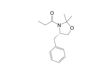 1-[(4S)-2,2-dimethyl-4-(phenylmethyl)-1,3-oxazolidin-3-yl]propan-1-one