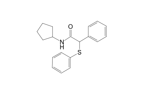 N-cyclopentyl-2-phenyl-2-(phenylsulfanyl)acetamide