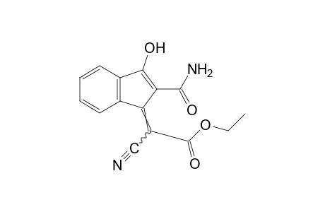 2-carbamoyl-a-cyano-3-hydroxyindene-delta1,alpha-acetic acid, ethyl ester