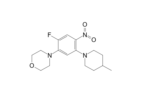 4-[2-fluoro-5-(4-methyl-1-piperidinyl)-4-nitrophenyl]morpholine
