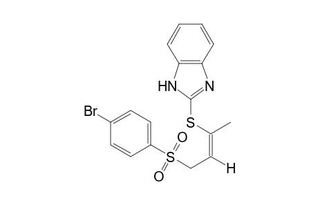 (Z)-2-{{3-[(p-bromophenyl)sulfonyl]-1-methylpropenyl}thio}benzimidazole