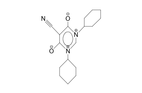 Anhydro-5-cyano-1,3-dicyclohexyl-4-hydroxy-6-oxo-pyrimidine betaine