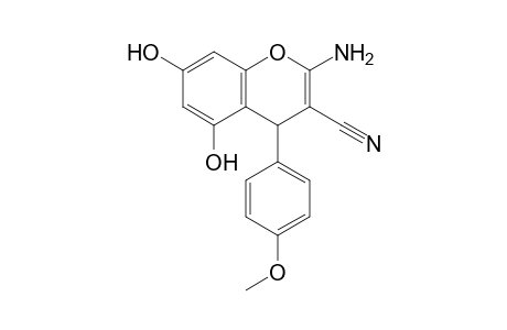 2-Amino-5,7-dihydroxy-4-(4-methoxyphenyl)-4H-chromene-3-carbonitrile