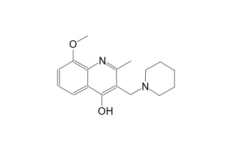 4-quinolinol, 8-methoxy-2-methyl-3-(1-piperidinylmethyl)-