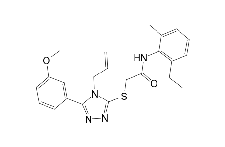 acetamide, N-(2-ethyl-6-methylphenyl)-2-[[5-(3-methoxyphenyl)-4-(2-propenyl)-4H-1,2,4-triazol-3-yl]thio]-