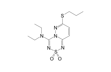 4-(N,N-Diethylamino)-7-(propylthio)-2,2-dioxo-2H-2-.lambda(6).-H-pyridazo[3,2-c]-(1,2,4,6)-thiatriazine