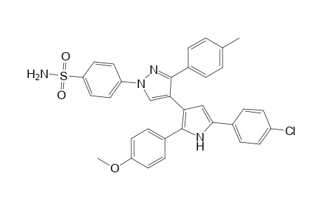 4-(4-(5-(4-Chlorophenyl)-2-(4-methoxyphenyl)-1H-pyrrol- 3-yl)-3-p-tolyl-1H-pyrazol-1-yl)benzenesulfonamide