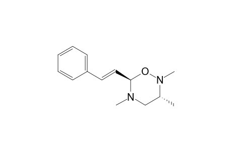 (3R,6R)-2,3,5-trimethyl-6-[(E)-2-phenylethenyl]-1,2,5-oxadiazinane