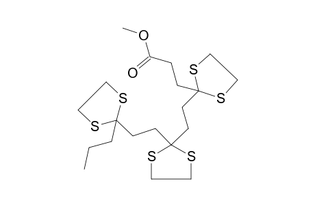 4,7,10-Trioxotridecanoic acid, methyl ester, tris(cyclic ethylene mercaptole)