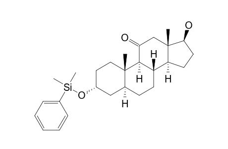 3.alpha.-(Dimethylphenylsiloxy)-17.beta.-hydroxy-5.alpha.-androstane-11-one