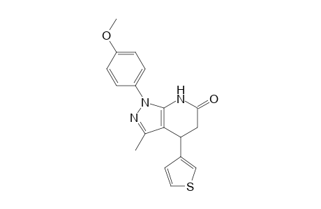 6H-pyrazolo[3,4-b]pyridin-6-one, 1,4,5,7-tetrahydro-1-(4-methoxyphenyl)-3-methyl-4-(3-thienyl)-