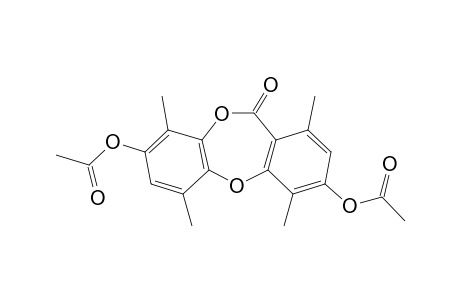 3,8-Dihydroxy-1,4,6,9-tetramethyldibenzo[B,E][1,4]dioxepin-11-one, 2ac derivative