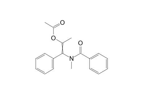 1-[N-methyl-benzamide]-2-acetoxy-1-phenylprop-1-en