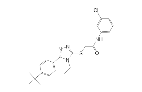 2-{[5-(4-tert-butylphenyl)-4-ethyl-4H-1,2,4-triazol-3-yl]sulfanyl}-N-(3-chlorophenyl)acetamide