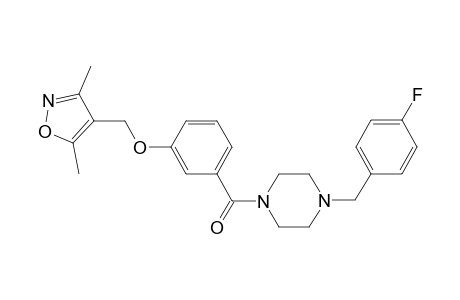 Piperazine, 1-[3-[(3,5-dimethyl-4-isoxazolyl)methoxy]benzoyl]-4-[(4-fluorophenyl)methyl]-