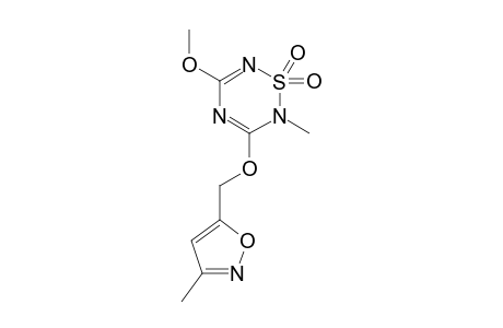 2H-1,2,4,6-Thiatriazine, 5-methoxy-2-methyl-3-[(3-methyl-5-isoxazolyl)methoxy]-, 1,1-dioxide