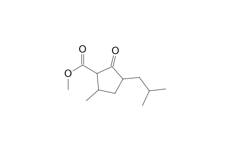 5-Methyl-3-(2-methyl-1-propyl)-2-oxo-cyclopentanecarboxylic acid, methylester